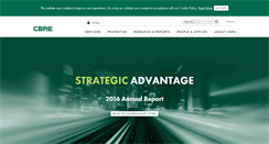 Desktop Screenshot of annualreport.cbre.com